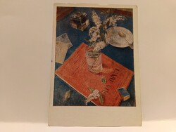 Májusfa pohárban 1958 futatlan szovjet művészeti képeslap Izogiz K. S. Petrov-Vodkin 1932 csendélet
