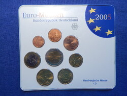 Németország Euró forgalmi sor (1-2-5-10-20-50 Cent, 1-2 Euró) 2005 J (Hamburg) BU