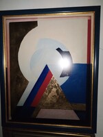 Otto Herbert Hajek(1927-2005) : Pyramid. Rare, beautiful, large screen print.