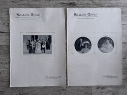 Szalon Ujság 1907 – a Park-Club hivatalos lapja – 2 eredeti szám, automobil-, Kodak, Nestlé, Moët