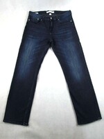EREDETI CALVIN KLEIN STRAIGHT (W33 / L30) FÉRFI SÖTÉTKÉK SZTRECCSES FARMER