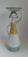 Drasche porcelán Tálat tartó nő "Extra Ritka"!