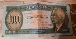 1000 forint Bartók képével 1993 dec.16.