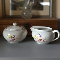 Classic Csernely Porcelain Factory - Drasche sugar bowl and milk jug set