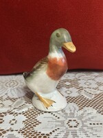 Bodrogkeresztúri kerámia vadkacsa figura – vintage, kézzel festett