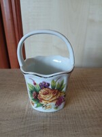 Old Antique Porcelain Basket