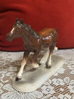 Régi keletnémet porcelán lófigura – Made in GDR