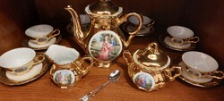 22-karat gold Bavaria 6-person coffee set