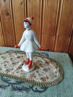 Szovjet CCCP porcelán korcsolyázó lány.