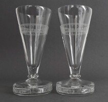 2x Matteo Thun - Campari 'Greca' posztmodern pohár Alessi 1980's