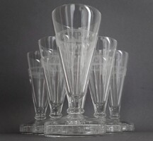 6x Matteo Thun - Campari 'Greca' posztmodern pohár Alessi 1980's