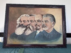 Marx, Engels, Lenin, Stalin Olajfestmény