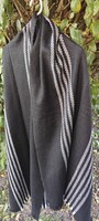 Soft warm black and white large scarf stole purchased in Italy