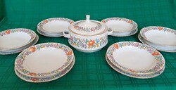 Kalocsa Hand-Painted 67-Piece Porcelain Dinnerware Set