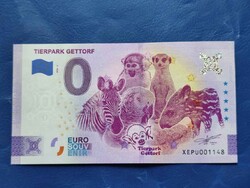 GERMANY 0 EURO 2022 MONKEY ZEBRA PARROT TAPIR SURICAT! RARE COMMEMORATIVE PAPER MONEY!