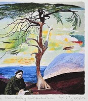 DrMáriás - Hamvas Béla Csontváry műtermében  30 x 42 computer print, merített papír