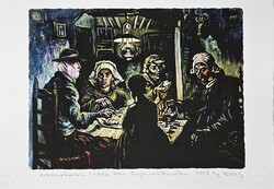 DrMáriás - László Krasznahorkai in Van Gogh's Studio 30 x 42 computer print on handmade paper