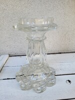 Retro, Vintage Pressed or Crystal Glass Candle Holder