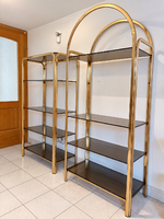 Mid century shelves, Hollywood Regency style, retail fixtures