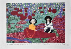DrMáriás -  II. Erzsébet és Geronazzo Mária 30 x 42 computer print, merített papír