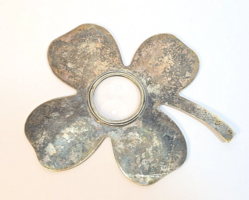 Vintage, Rare Silver-Plated Four-Leaf Clover Handheld Magnifier / Paperweight (1950s-70s)
