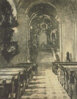 (N) Csulak Elelmér (1887-) : Apátsági templom főoltára / Tihany