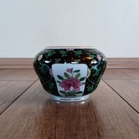 Antique Herendi Siang Noire Pattern Porcelain Vase / Pot