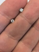 Modern beszúrós gyémánt fülbevaló cca 0,30 ct