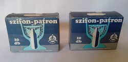 Régi retro szódás szifon patron 2 db együtt