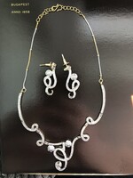 Elegant Evening Jewelry Set – Necklace and Earrings with Cubic Zirconia Stones