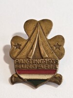 Zománcozott bronz leány cserkészjelvény - 1939