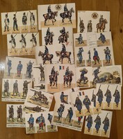 French cut-out paper soldiers, Pro Patria, 21 pcs
