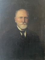 Barabás Miklós (1810-1898) – Férfi portré, 1893 (Jelzett, hagyatéki állapot)