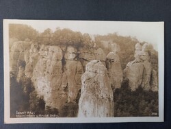 Antik  képeslap Csehország Cseh Paradicsom, Hrubá Skála sziklaváros 1926