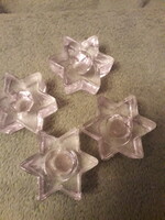 Christmas Glass Star-Shaped Candle Holders Set 6 pcs.