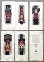 Szyksznian Wanda (1948–): Barbárok – komplett 5 lapos grafikai album, 28/40, szignált, 2016