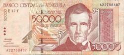 50000 bolivar bolivares 1998.08.24. Venezuela 3.
