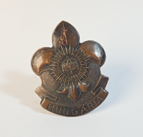 Horthy - Vintage 'Hungária' Scout Cap Badge - Hat Badge / Feather Holder