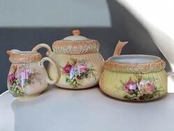 Antik angol fajansz tea tálalókészlet