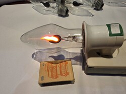 Retro Working Soviet Ogonyek Candle Lamp Parázs Flame Chain Effect