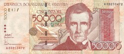 50000 bolivar bolivares 2005.09.29. Venezuela 3.