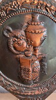 Vintage Copper Wall Decoration 1980 Moscow Olympic Games