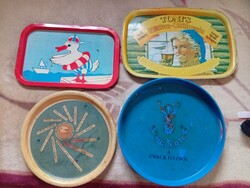 Retro tray set of 4 pieces