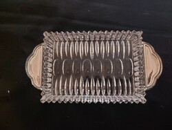 Kristálytál ezüst fülekkel  (800-as finomságú)