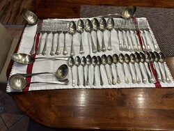 Antique alpacca cutlery set 43 pcs
