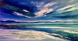 Szalai Krisztián:”Ahol az ég a Tihanyi-öböllel összeér” 80x150cmnolajfestmény