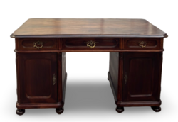Classic Solid Wood Executive Desk (Late 19th - Early 20th Century)