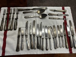 Antique cutlery set of 28 pieces