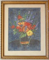 Hollóházi (N) Zoltán Váli (1910-1994): Flowers