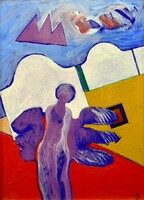 Aknay János (1949-2026) SZENTENDREI" LILA ANGYAL"